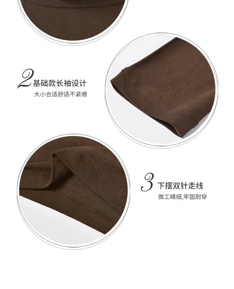 Yuyue Women's High-necked High Strecth Bottoming Shirt Old Money Style Silk Pile Collar Base Top Contain Mulberry Silk and Wool.