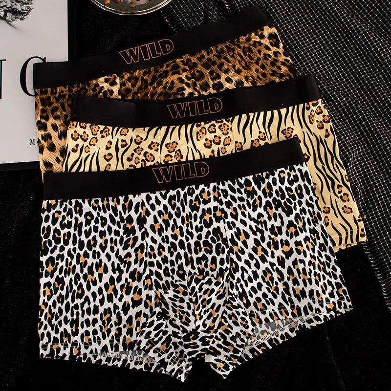 EXILIENS Neue Leopard 1 stücke/3 stücke Boxer Männer Unterwäsche Heiße Unterhose Herren Boxer Masculinas BoxerShorts Mann Höschen größe L-3XL KX735