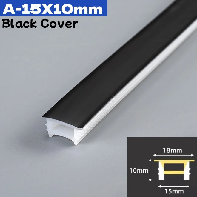 1M-10M Rimless LED Neon Rope Lamp Silicone Tube Diffuser Channel For WS2811 WS2812B Recessed Outdoor Ribbon Flexible Strip Light