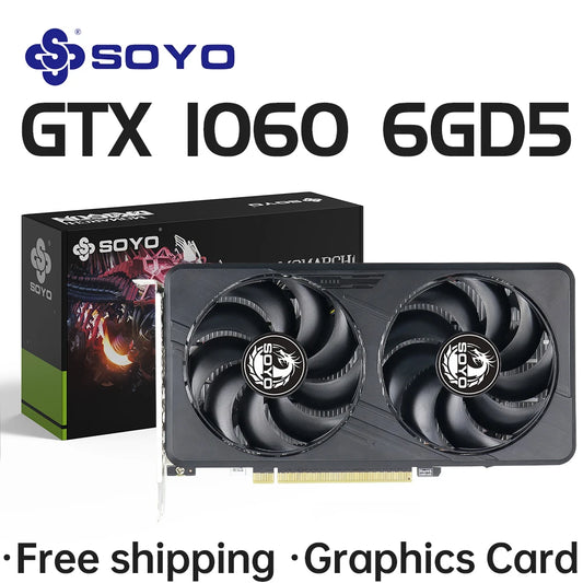 SOYO Graphics Cards GTX1060 6G/3G DDR5 192bit HDMI compatibility+DP*2 For Desktop Gaming Computer Components GPU Video Card.