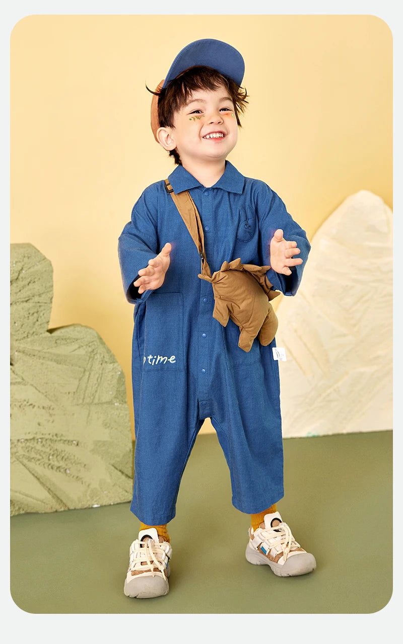 Mini Bala Outdoor Einteiliges Strampler-Set für Babys, Kinder-Arbeitskleidung, Krabbelanzug, Overall, Neu im Herbst und Winter 2024.