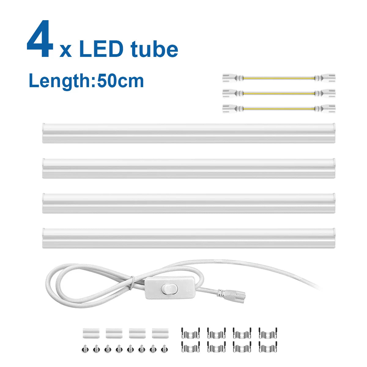 Strobe-free 50CM T5 LED Light Tube 15W AC 110V-220V LED Tube Bulb For Under Cabinet Ceiling Shop Workbench Warehouse Wall Lamp.