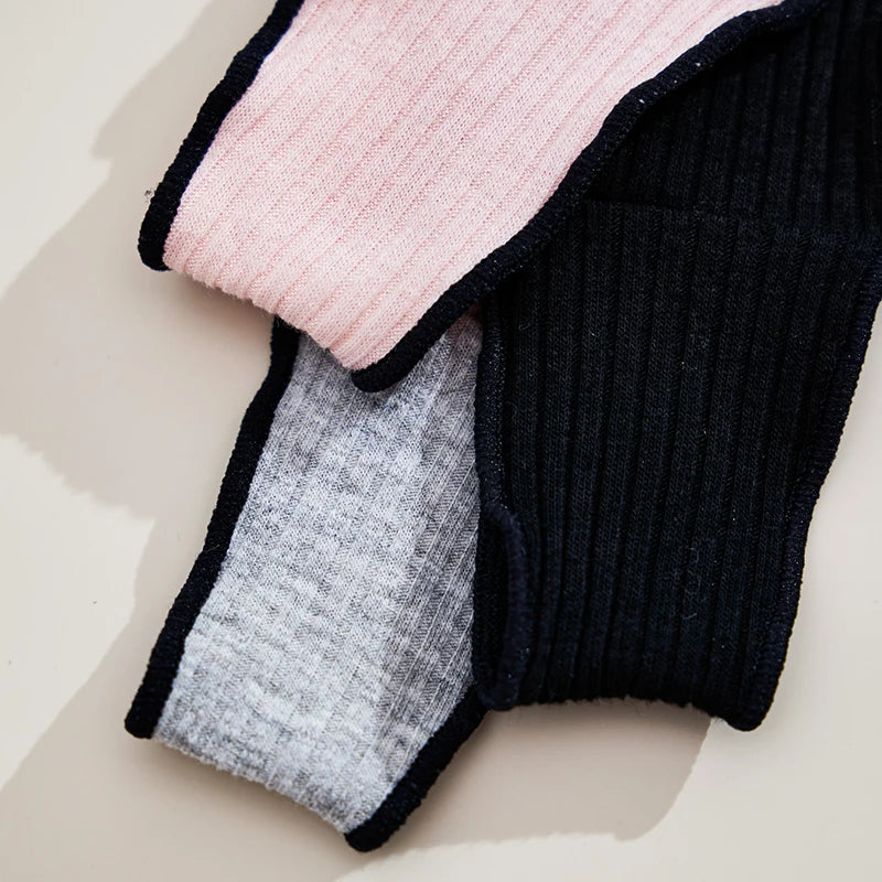 3Pcs Women's Thong Low-rise Panties Solid Color Cotton Lingerie Sexy Thongs Fashion Casual Underwear Comfort Fit Women's Tangas.