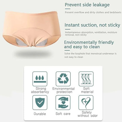 5PCS Menstrual Panties Physiological Pants Teens Breathable Leakproof Briefs Women Postpartum Underwear.