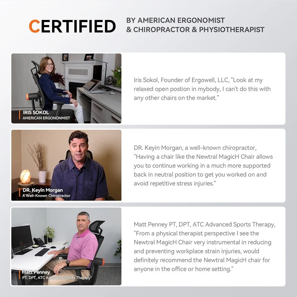 Newtral Magich-Bpro ergonomischer Stuhl Auto-Follow Fuß stütze Rückens tütze Schreibtischs tuhl verstellbare Armlehne Kopfstütze Fuß stütze, 4d Mesh