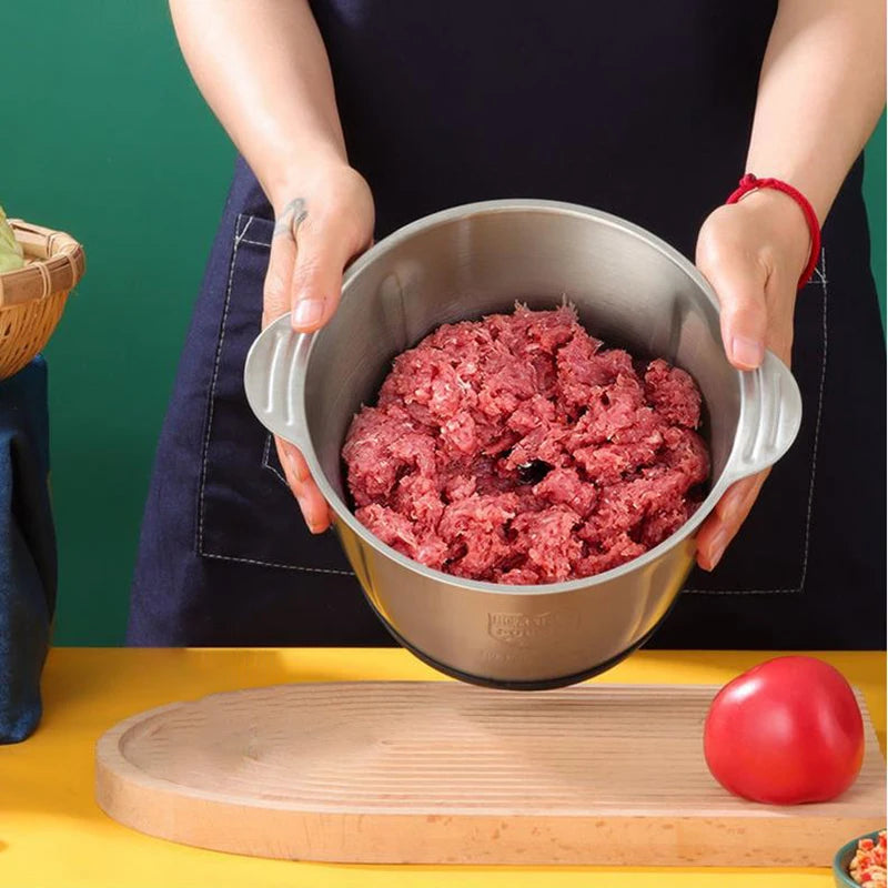 2L Meat Grinder Kitchen Chopper Electric Meat Grinders Stainless Steel Vegetable Food Processor Blender Mixer Garlic Crusher.