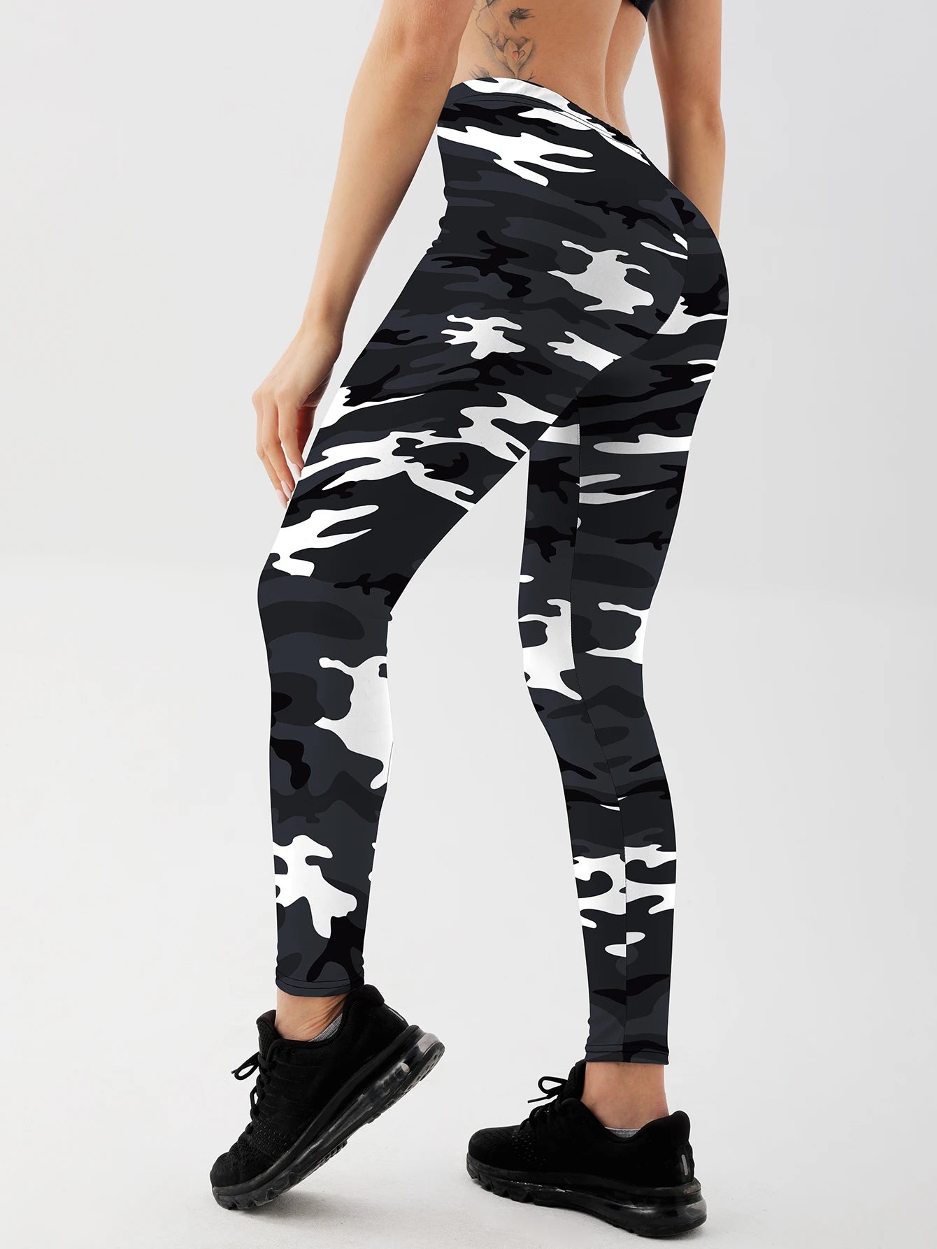 Fashion Women camouflage Leggings For Fitness High Waist Gym Legging Push Up Women navy Leggings.