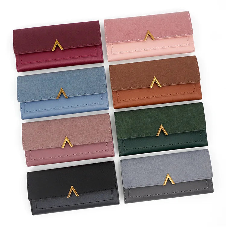 Long Purses For Women Wallet New Fashion Long Coin Purse Card Holder Small Ladies Wallet Female Hasp Mini Clutch billetera bolas