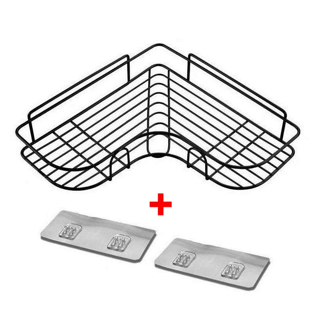 Badezimmer-Metallregale ohne Bohren, Badezimmer-Organizer, Reinigungsmittel, Organizer, Küchenbedarf, Aufbewahrung, Badezimmer-Zubehör
