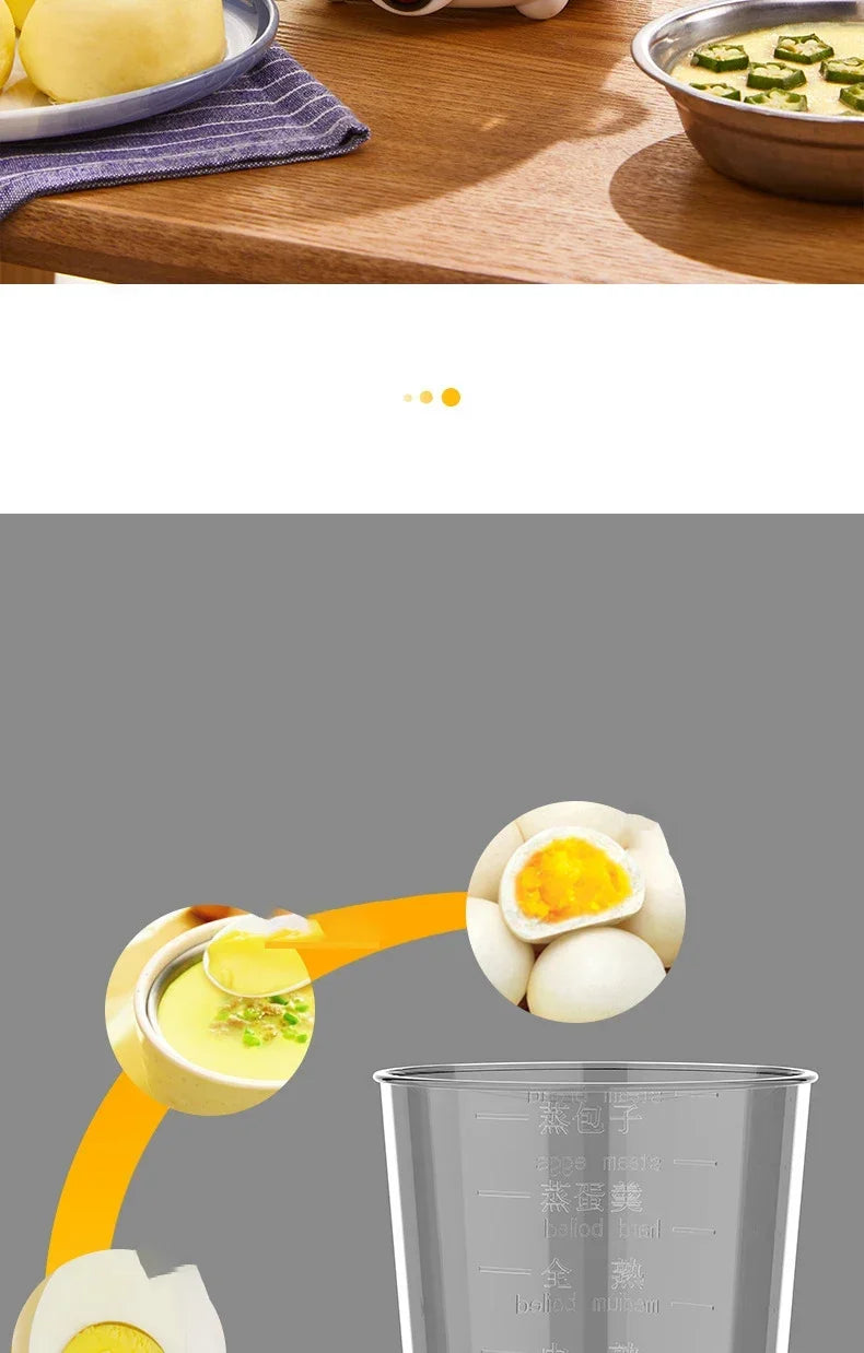 110V/220V Multifunctional Electric Egg Boiler Double Layers Egg Cooker Mini Steamer Poacher Kitchen Cooking Breakfast Machine.