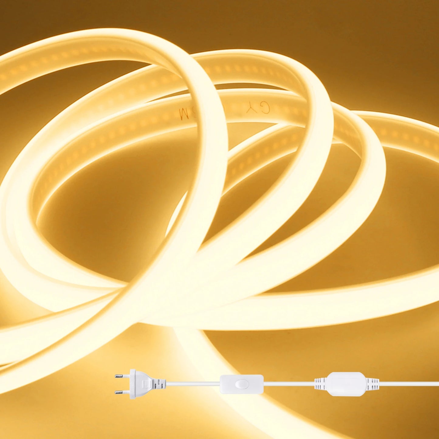 220V COB LED Light Strip Waterproof With EU Plug Red/Blue/Pink/Green Home Outdoor Garden Lighting Flex Silicone Tube Neon Lamp