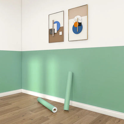 Matte PVC Vinyl Self Adhesive Wallpapers Furniture Renovation Films White DIY Decorative Kitchen Cabinet Waterproof Wall Sticker