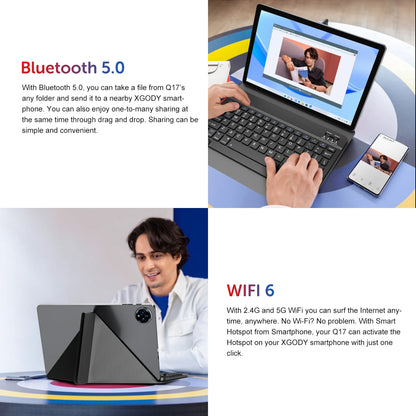 XGODY Q17 Android 15 Tablet 11 inch A573 Octa-Core CPU 2K HD Touch Screen 16GB RAM 256GB ROM Android 15 8000mAh 13MP+8MP Camera.