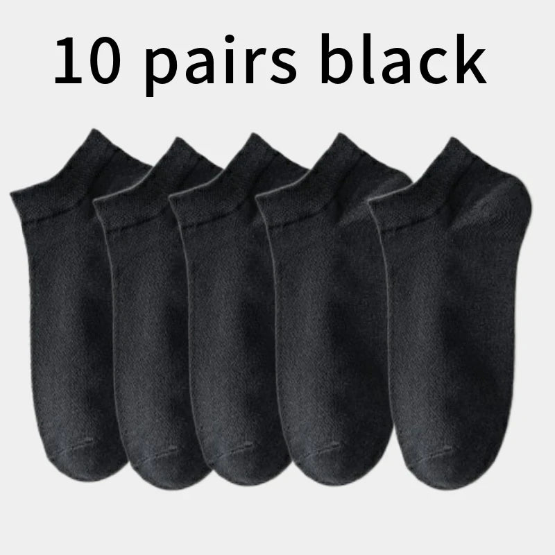 10/5/3pairs Breathable Con Sports Stockings Men Bamboo Fiber Autumn and Winter Men Socks Sweat Absorption Deodorant Business Sox