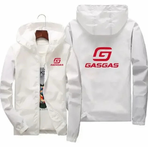 Motorcycles GasGas Spring and autumn men's hooded coat jacket casual atmosphere thin men's coat street clothing jacket fishing.