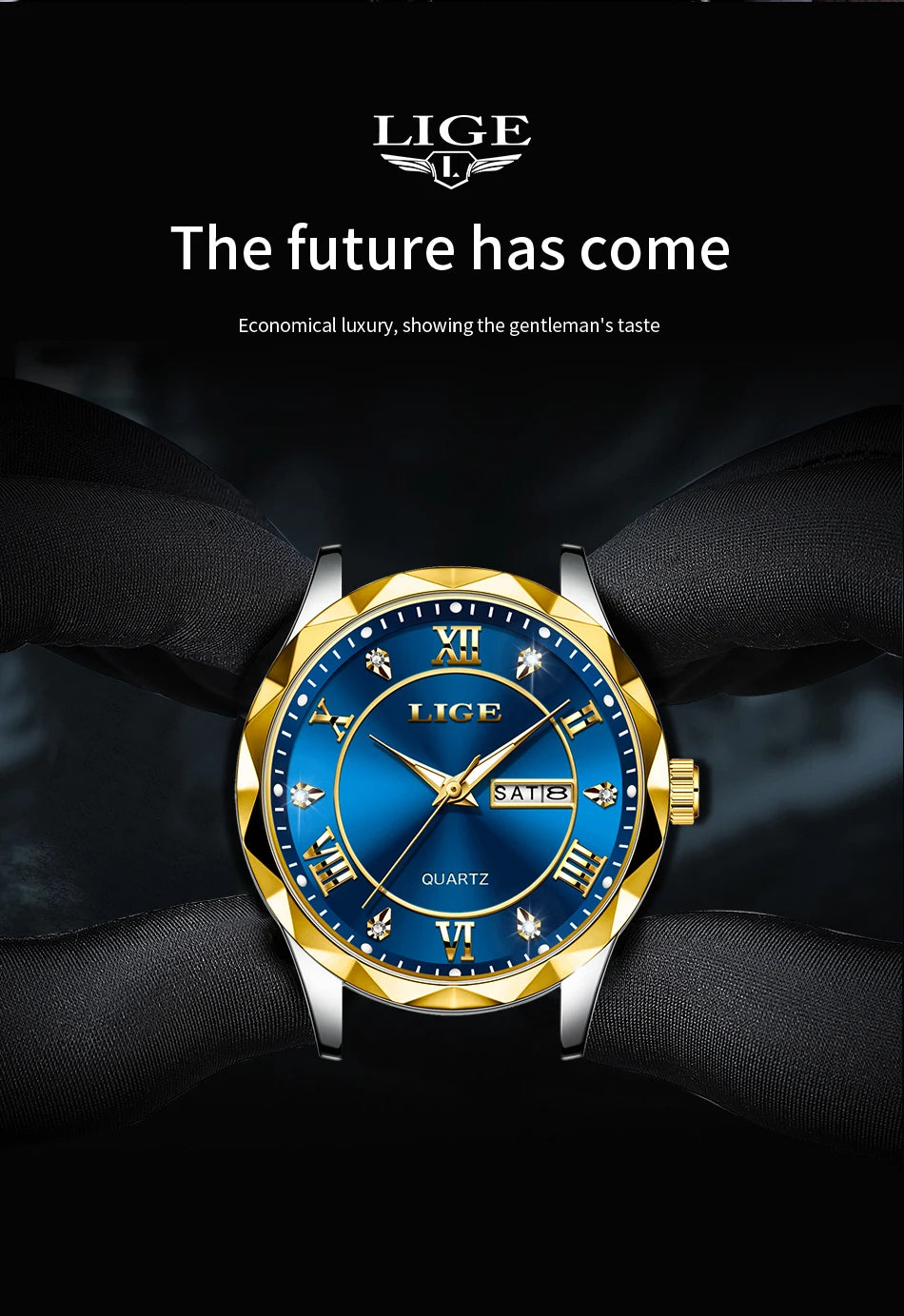 LIGE 2025 brand luxury women's watches waterproof luminous date day Ladies Watch stainless steel quartz watches for women reloj.