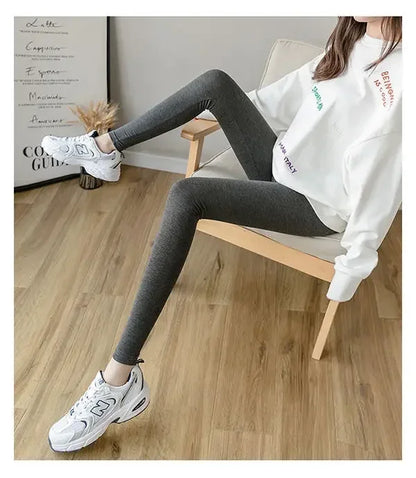 Hoch taillierte, dünne Leggings aus Modal-Baumwolle, Übergröße, Sicherheitshose, elastische Oberbekleidung, Leggings mit mittlerer Taille für Damen