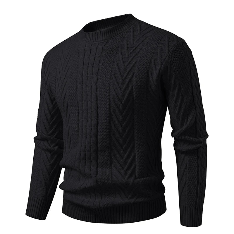 Autumn Winter Men's Fashion Knit Sweater Unisex O-Neck Knitted Pullovers Youthful Vitality Slim Fit Korean Style Casual Sweaters.
