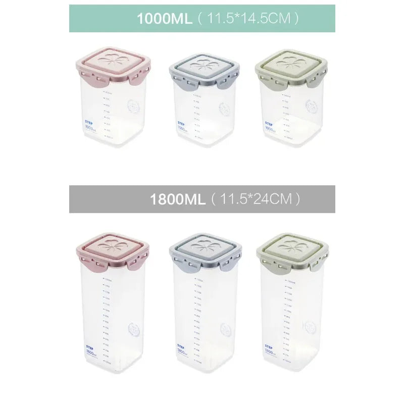 WBBOOMING Healthy Plastic Box Food Storage Box Storage Tank Airtight Plastic Containers Sealed Cans For Coarse Cereals Grains.