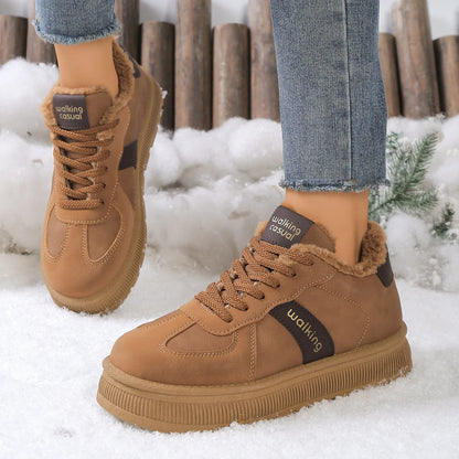 New Winter Round Toe Thick Soled Women's Boots Fashion Casual Comfortable Warm Cotton Shoes  Women's Ankle Boots.