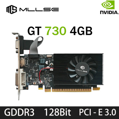 MLLSE GT 730 4GB GT 740 4GB Graphics Card GDDR3 128Bit DVI VGA PCI-E 3.0 Geforce GPU Gt 730 Gaming Video Card Placa De Video.