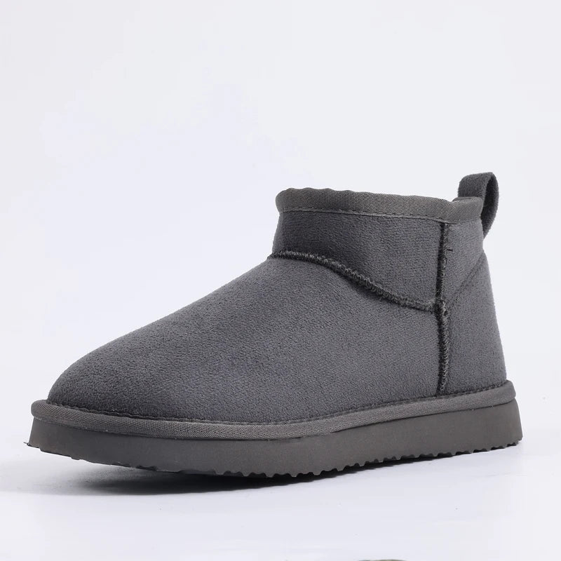 Eyriphy Size: 36-42 New Women's Snow Boots Winter Low-cut Thin Sole Thermal Shoes Gift Boots for Ladies Solid Color Cotton Shoes.