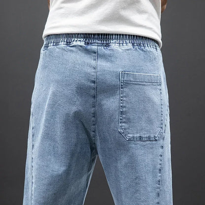 Spring Summer Jeans Men Fashion Tapered Harem Denim Pants Casual Jogger Baggy Jean Trousers Male Plus Size 5XL Streetwear.