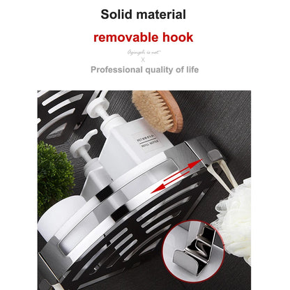 1/2/3 Schichten Eckduschregal Badezimmer Shampoo Duschregal Halter 304 Edelstahl Schlagfrei Küchenstativ Eckständer