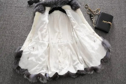 Mit kapuze Lose Faux Pelz Jacke Frauen Dicke Herbst Winter Koreanische Maxi Mantel Lange Warme Luxus Pelz Parkas Bontjas Pelzigen Oberbekleidung.