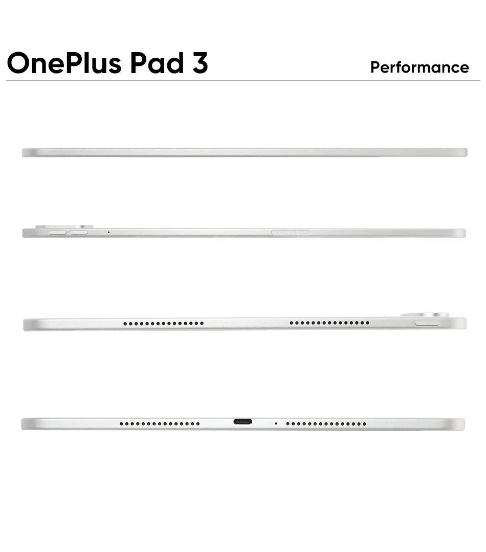 Global Version OnePlus Pad 3 13.2inches Tablet 144Hz Screen 12140mAh Snapdragon 8 Battery 13MP Rear Camera 8 Speakers 80W Charge.