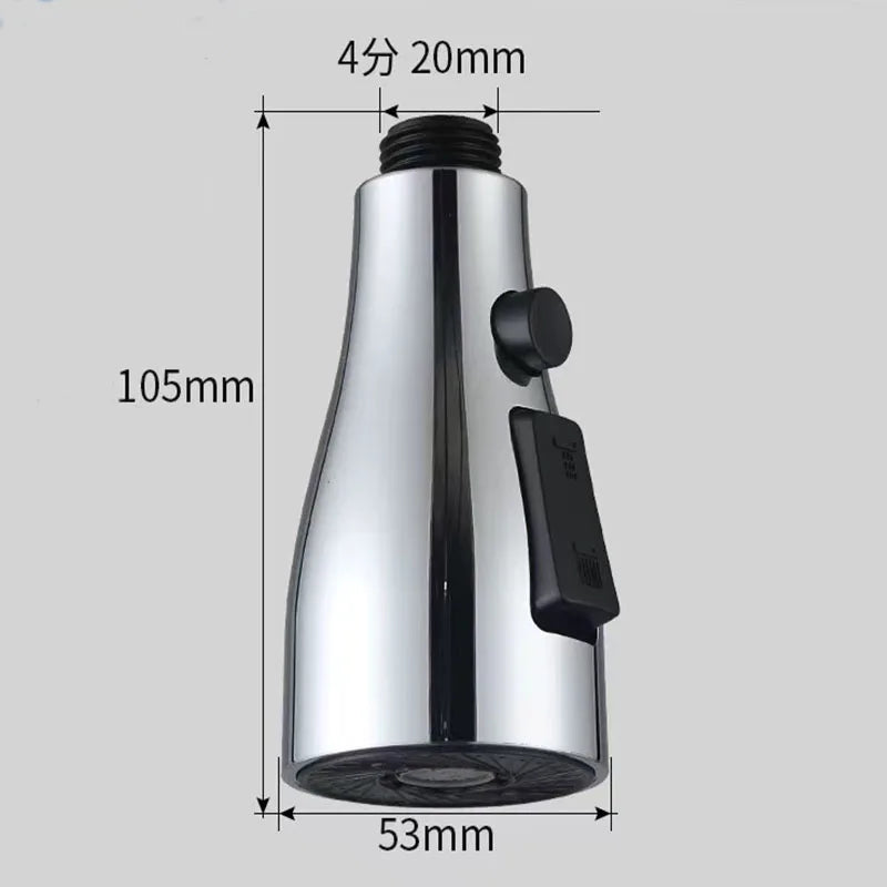 Kitchen Faucet Accessories Replace Sprayer Nozzle 3 Modes ABS Bathroom Basin Sink Shower Spray Head For 1/2" Connection