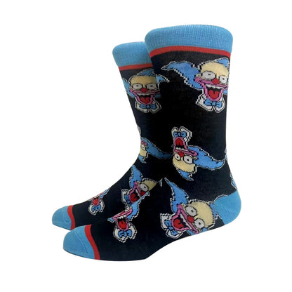 New 1 Pair The Simpsons Harajuku Women Men Socks Cartoon Personality Skateboard Socks Anime Middle Tube Cotton Unisex Socks