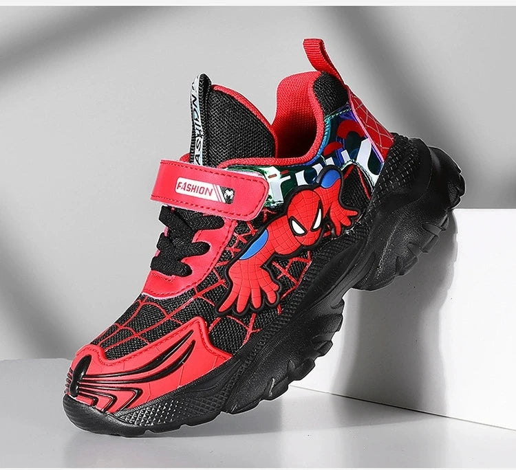 Disney Kids Sneakers Boys Tennis Shoes Comfortable Mesh Shoes Lightweight Outdoor Children's Sports Walking Black Blue Shoes.