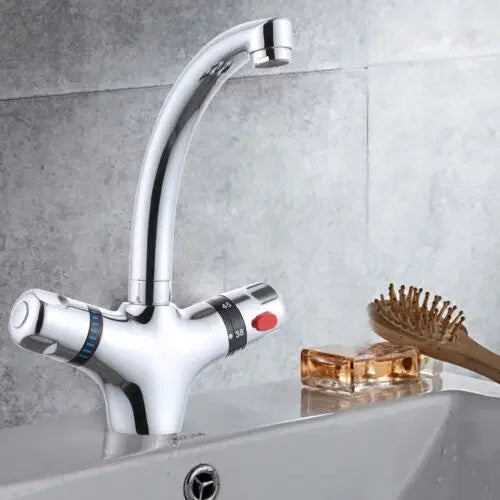 Thermostatic Tap Kitchen Sink Mixer Stainless Steel Tap