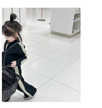 Girls Spring Sets Toddler New Autumn Sports Casual Suits Kids Long-sleeved Jacket+Pants 2Pcs Outfits Children Loose Clothing Set