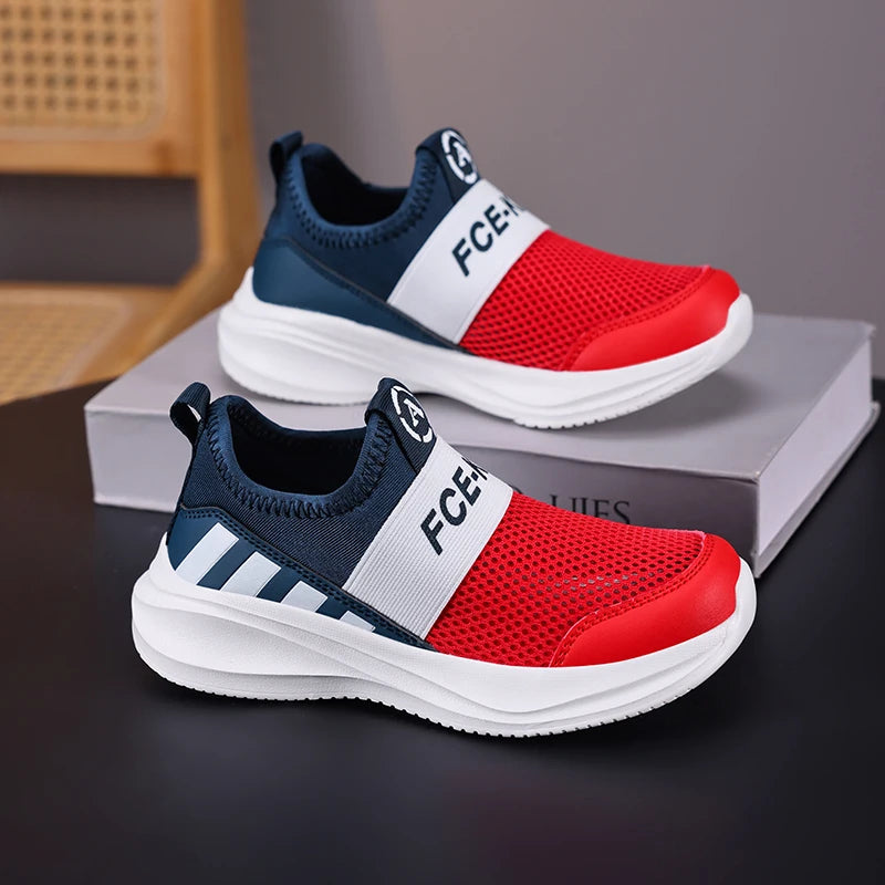 Girls Slip on Shoes Children Sneaker Fashion Knit Fabric Luxury Kids Casual Shoes Lightweight School Sports Girls Shoes