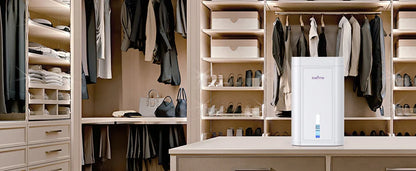 LOEFME 1.0L Air Dehumidifier Portable Silent Home Air Dryer Absorbers Machine with LED for Mould Moisture Damp Large Water Tank.