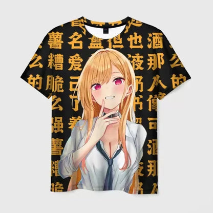 Popular Marin Kitagawa Tshirt 3D Printed Casual Men/Women's Short-sleeve Kids Kawaii Anime T-Shirt Harajuku Unisex Clothes.