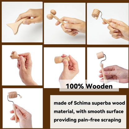 Wooden Facial Lifting Massage Facial Maderotherapy Masajeador Kit Gua Sha Tool Wood Therapy Wrinkle Remover Relaxation Skin Care.
