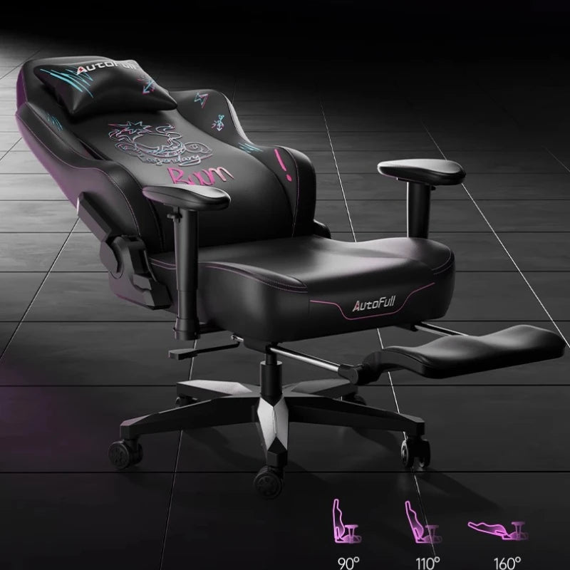Gaming-Stuhl mit langer Rückenlehne, mobil, bequem 
 Hochwertiger europäischer Ästhetikstuhl, bequem, ergonomisch 
 Silla Gamer-Möbel