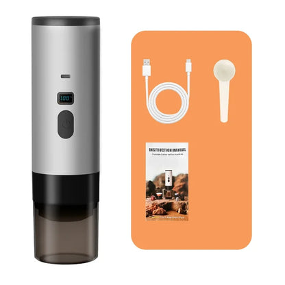 Portable Electric Coffee Maker 3-in-1 Capsule Coffee Grinder Travel Coffee Espresso Maker for Car and Home Camping.