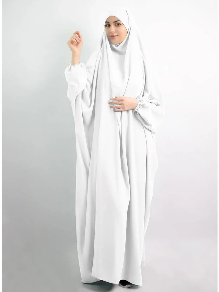 Eid Hooded Muslim Women Hijab Dress Prayer Garment Abaya Long Khimar Full Cover Ramadan Gown Abayas Islamic Clothes Niqab jilbab.