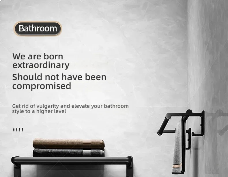 Beliebter Stil, 40/50 cm, selbstklebende Wandhalterung für Badezimmer, wasserdicht und rostfrei, Aufbewahrungsregal mit Haken, Handtuchhalter