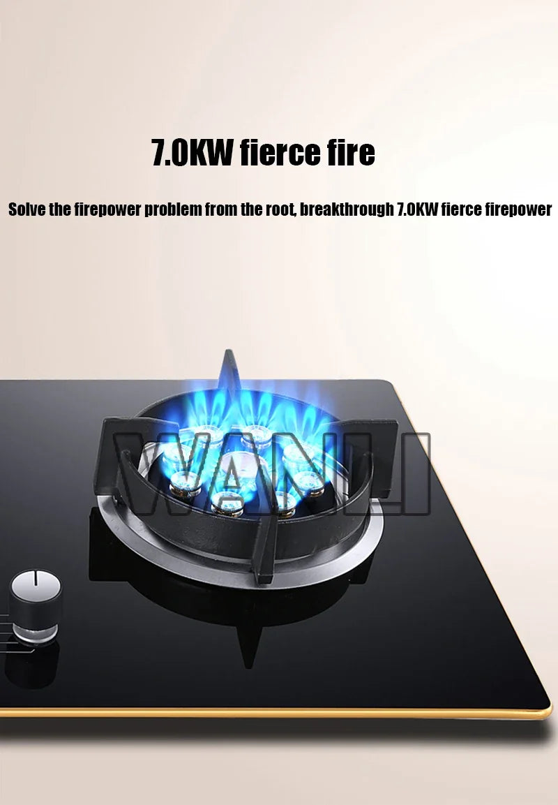 7.0KW Household Single-Burner Gas Stove/Single Induction Cooker/Electric Dual Purpose Stove/Toughened Glass Panel.