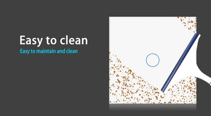 Ubaro eu/uk standard kristall gehärtetes glas wand paneel licht berührungs schalter led anzeige sensor elektrische taste 1/2/3gang 220v.