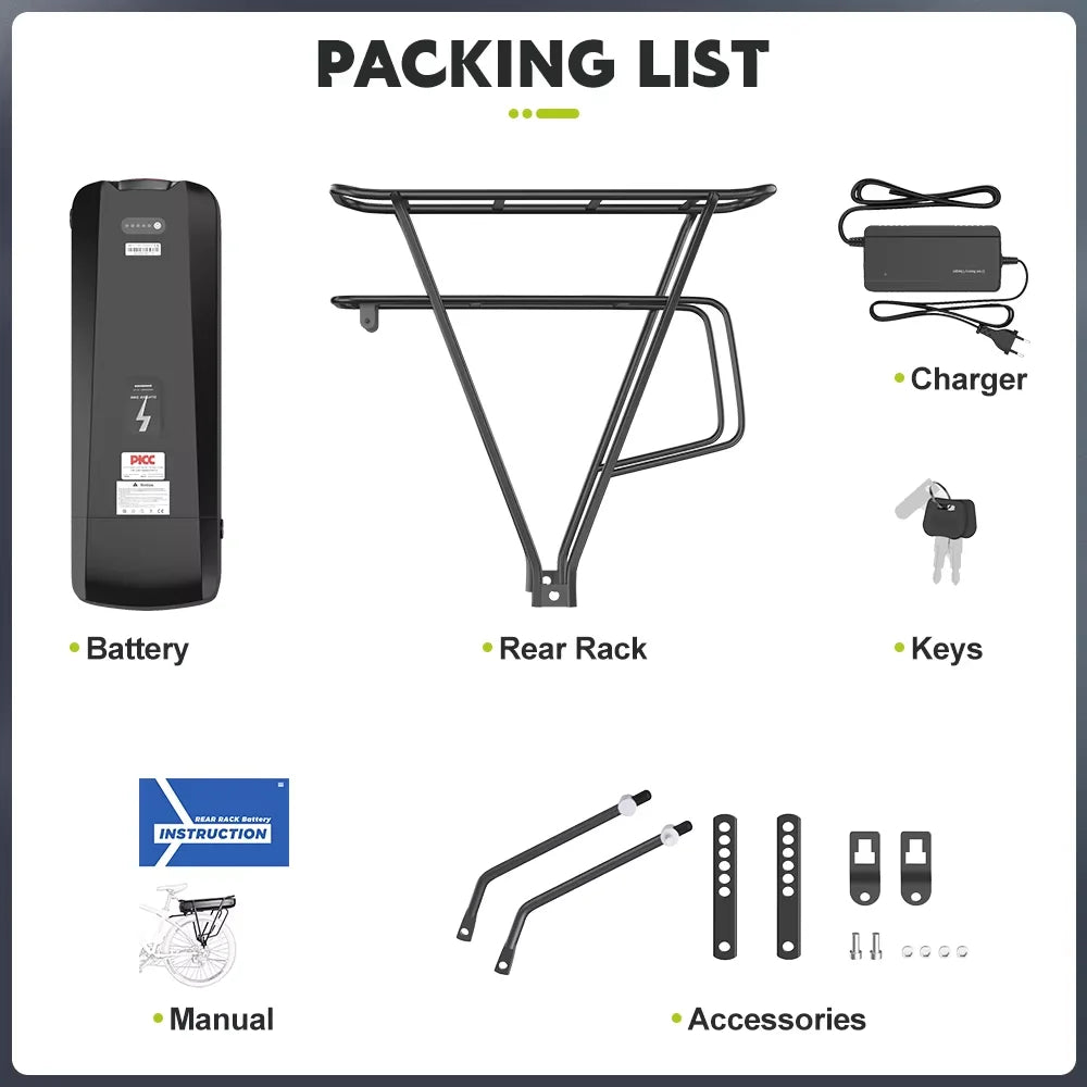 [ON SALE] Hailong Battery Electric Bicycle 21700 18650 Cells Pack 48V 36V 13Ah 52V 20Ah eBike Powerful Lithium Battery for BBS02.