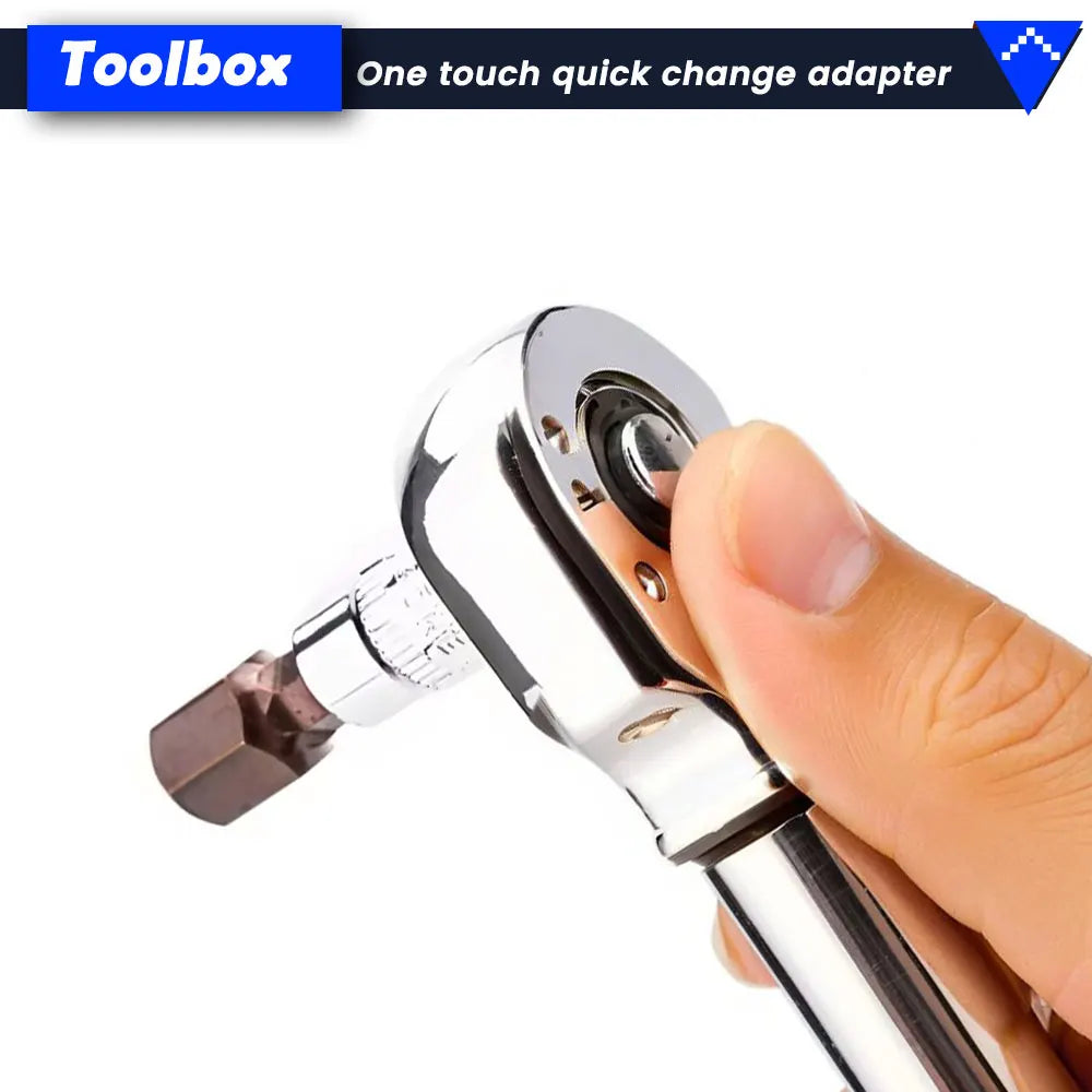 Podofo Hochpräzises Drehmomentschlüssel-Set, 2–24 NM, Einstellung, Dual-Richtungs-Ratsche mit für Auto-Motorrad-Fahrrad-Wartungswerkzeug