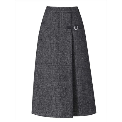 2025 Autumn New All-match Fashionable High Waist A-line Skirt Women Clothes Office Lady Simplicity Irregular Slim Skirts Ladies.