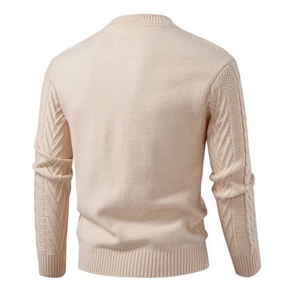 Autumn Winter Men's Fashion Knit Sweater Unisex O-Neck Knitted Pullovers Youthful Vitality Slim Fit Korean Style Casual Sweaters.