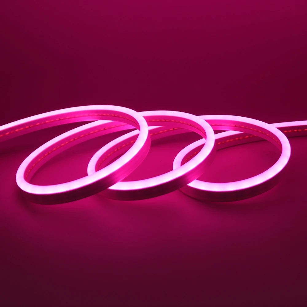 IP67 Waterproof DC 24V Neon Strip TV BackLight White/Blue/Pink/Yellow/Green Home Decor Silicon Tube LED Light 1M 5M 10M 20M